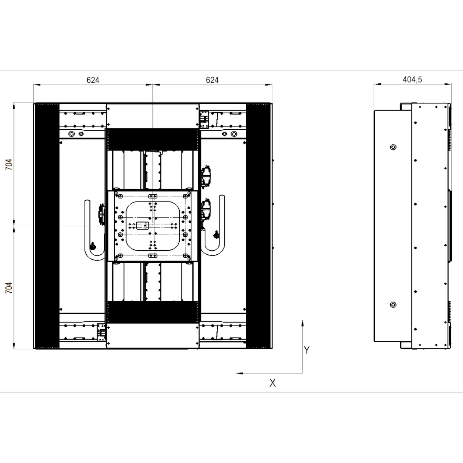 MW-0714 XY Air Bearing Gantry Stage Megawatt Motion Ultra-Precision Gantry Platform